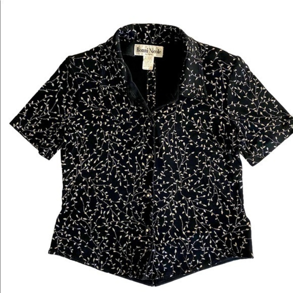 Ronni Nicole Vintage Sparkly Top Size 6
